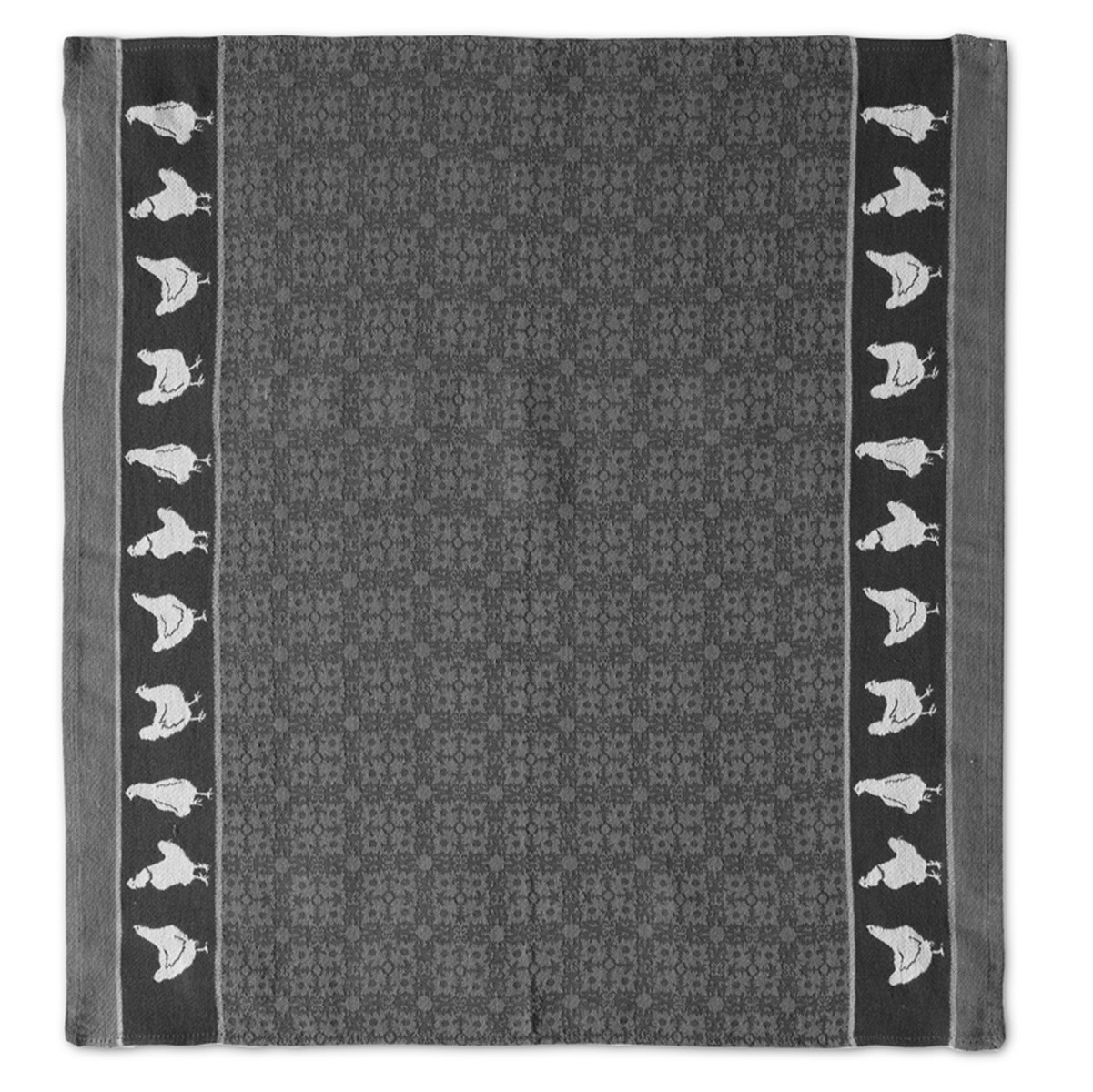 Theedoek Chicken | Grey | 60 x 65 cm