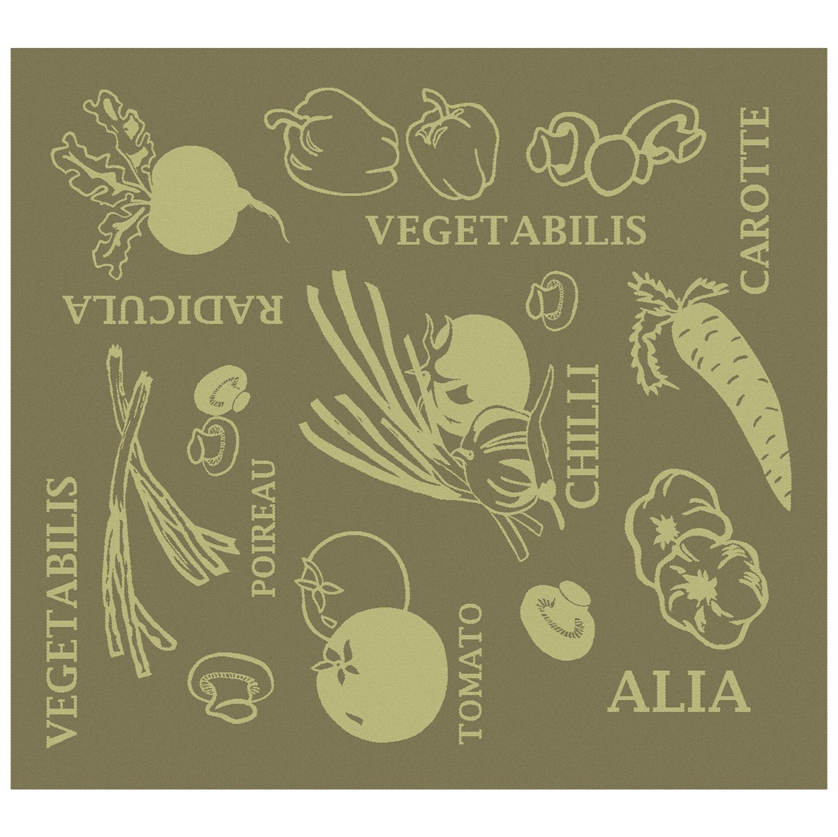 Theedoek Greenhouse | Olive | 60 x 65 cm