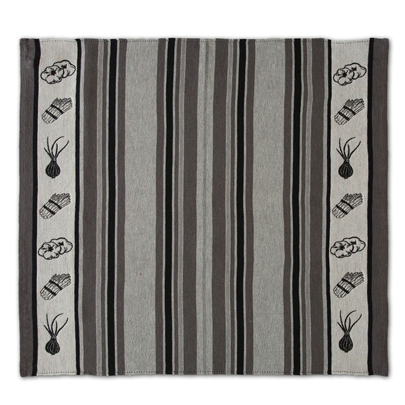 Theedoek Veggie | Grey | 60 x 65 cm