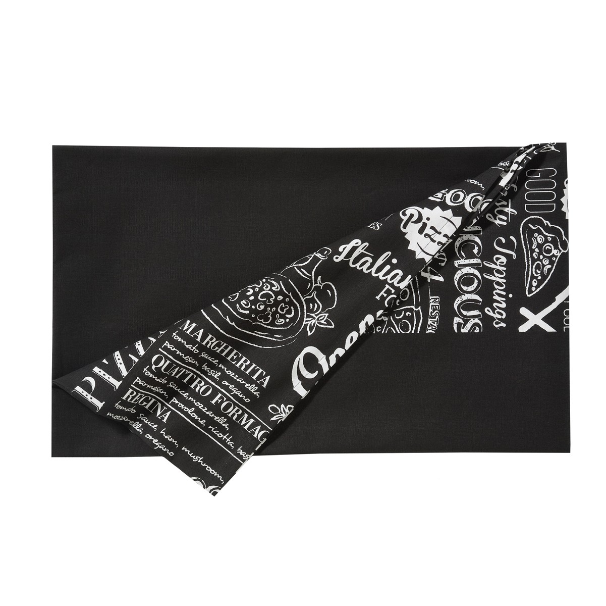Tafelkleed Italian Food | Black | 140 x 240 cm