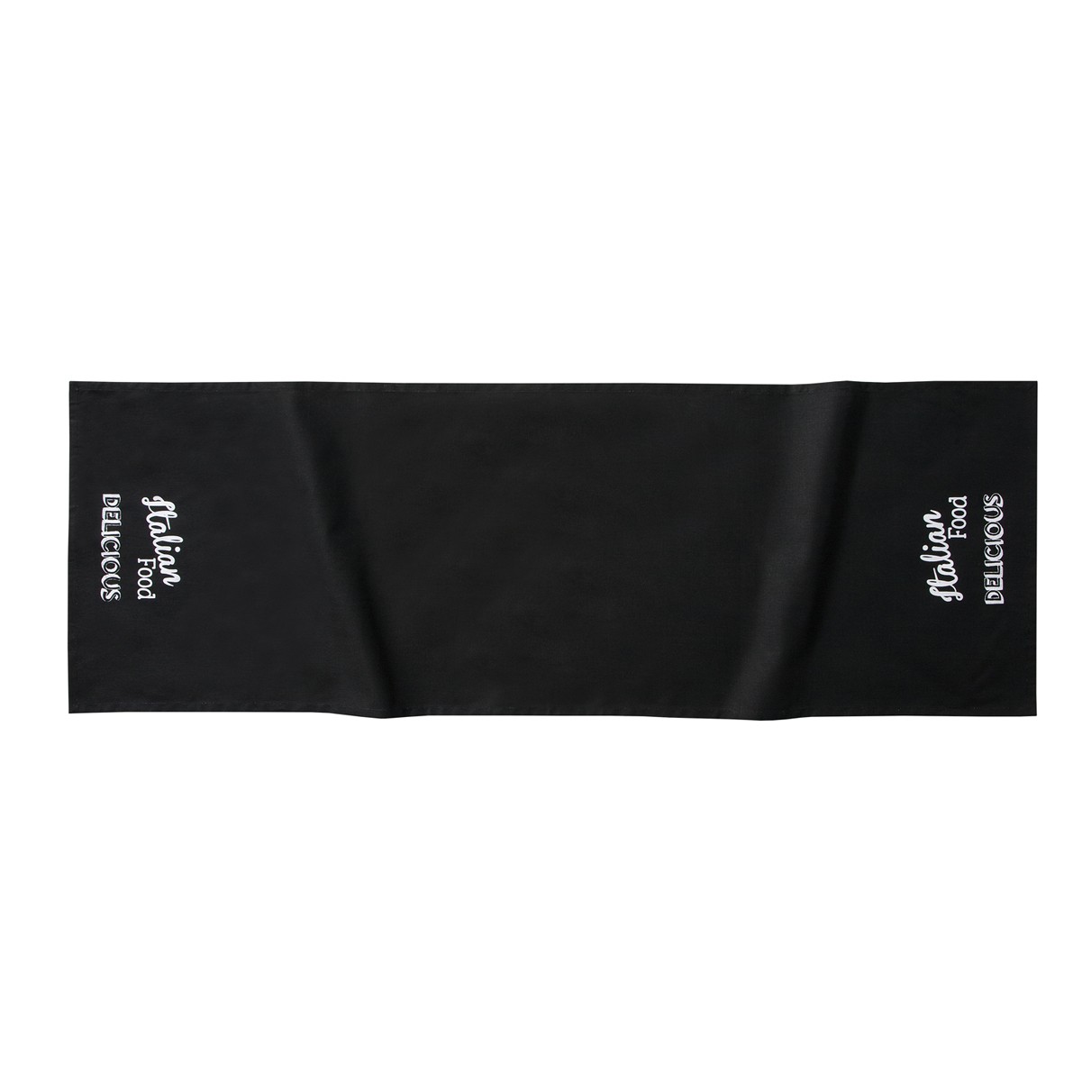Tafelloper Italian Food | Black | 50 x 150 cm