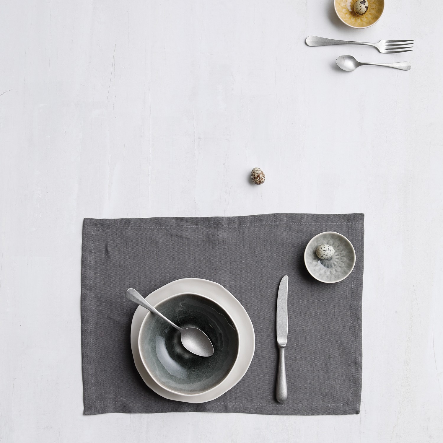 Placemat Cabin | Linnen | Grey | 50 x 35 cm