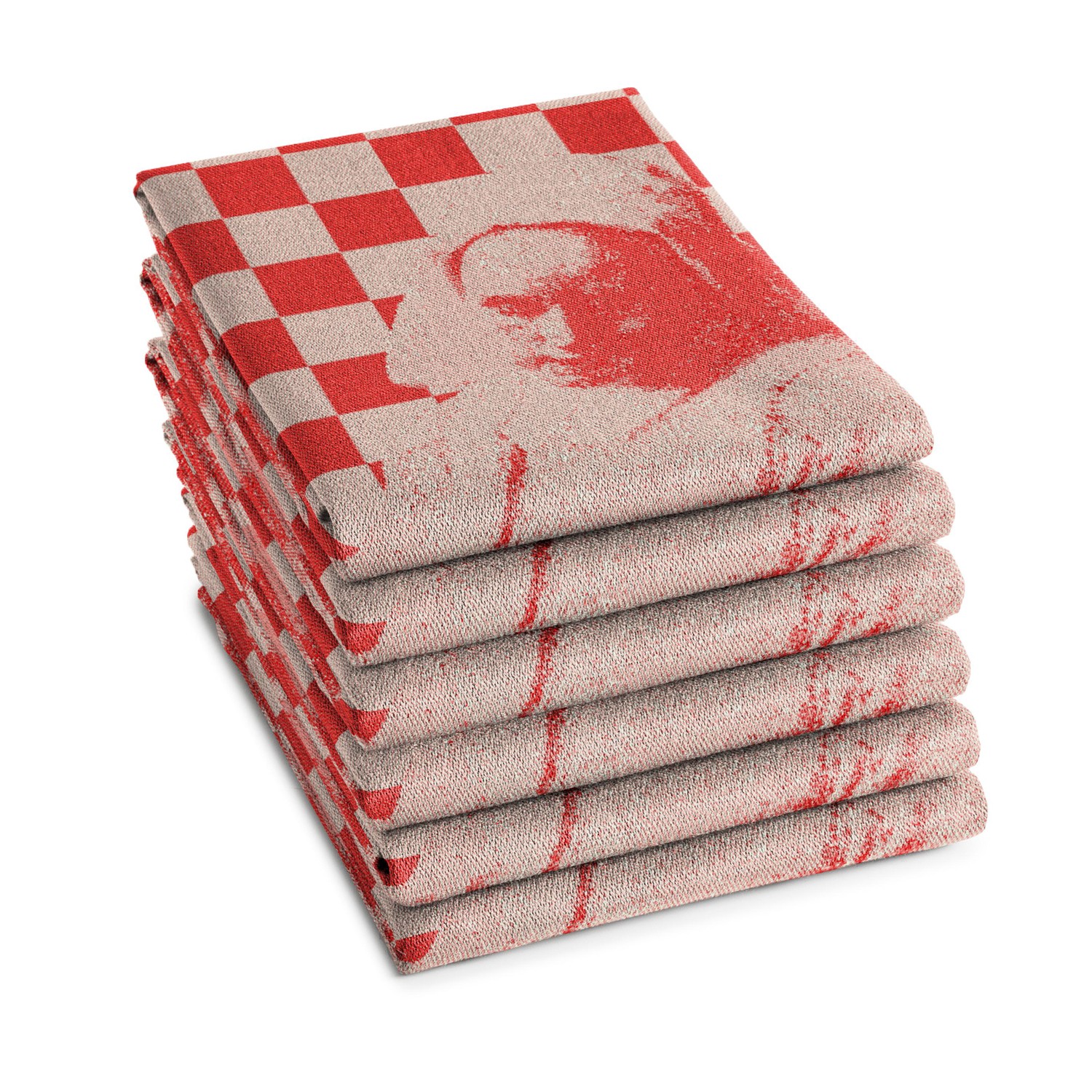 Theedoek Milk maid | Red