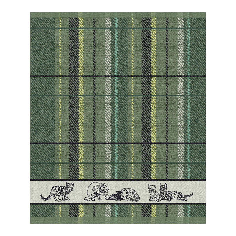 Keukendoek Family Cat | Green | 50 x 55 cm