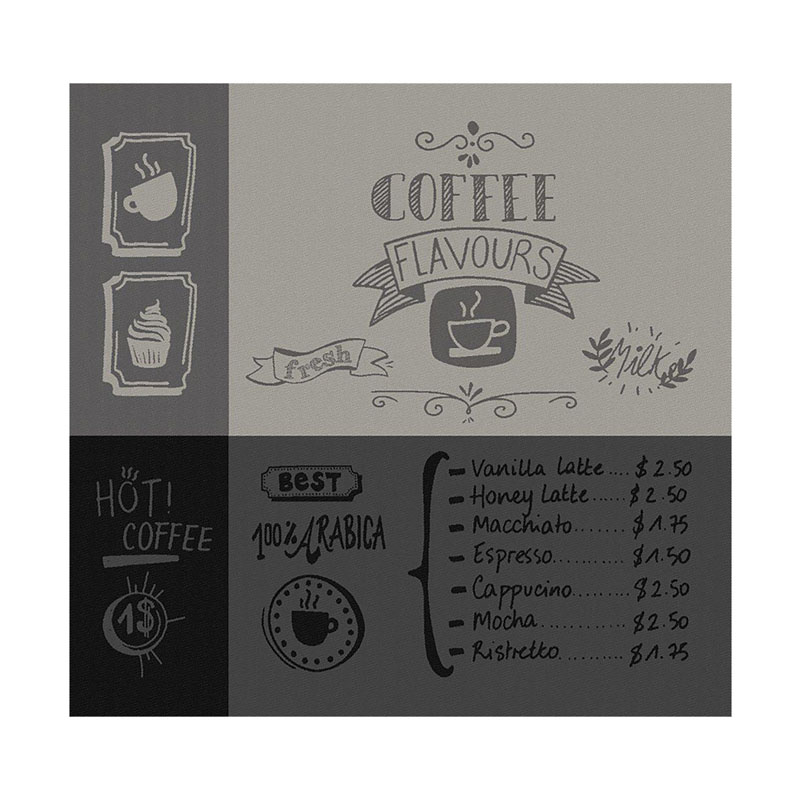 Theedoek Flavours | Black | 60 x 65 cm