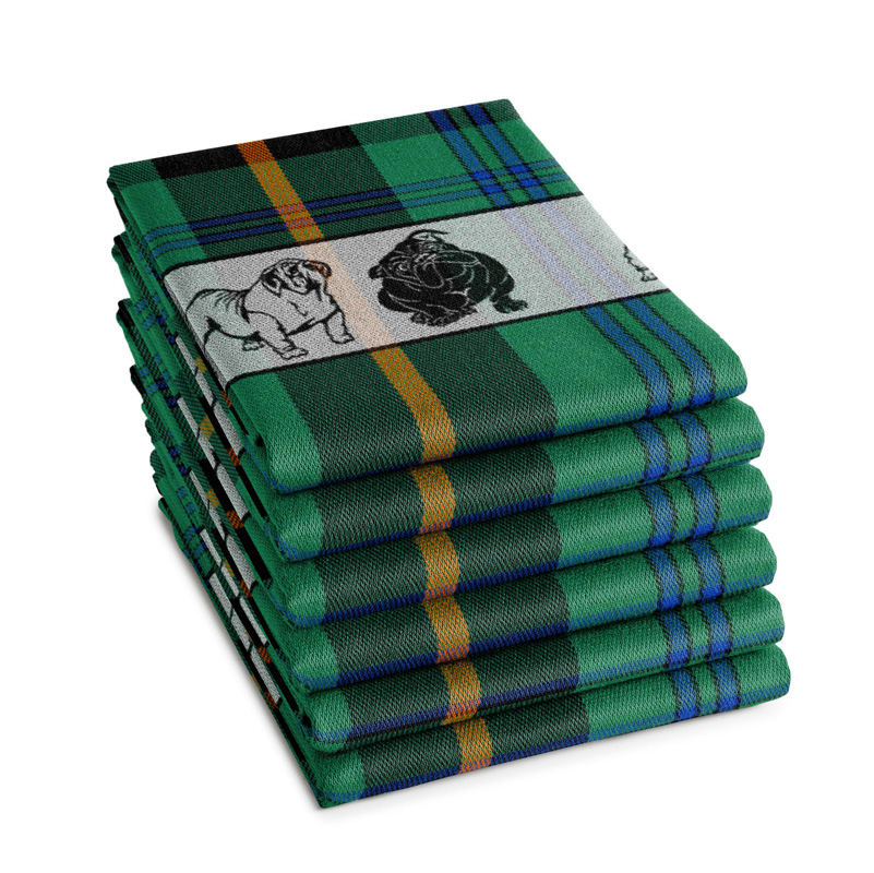 Theedoek Bully | Green | 65 x 65 CM