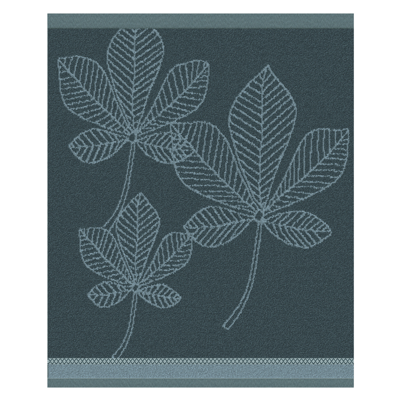 Keukendoek Leaves | Antlantic Blue | 50 x 55 cm